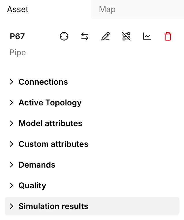 A pipe’s sections, all collapsed, in the order the panel puts them