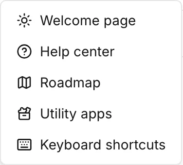 The Help menu, where you open the keyboard shortcuts dialog