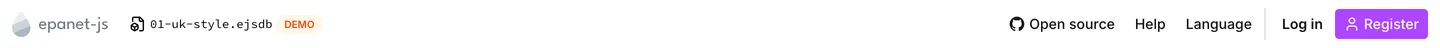 The menu bar, with the project name at the left and the account controls at the right