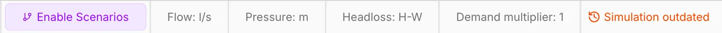The status bar reading Simulation outdated after an edit